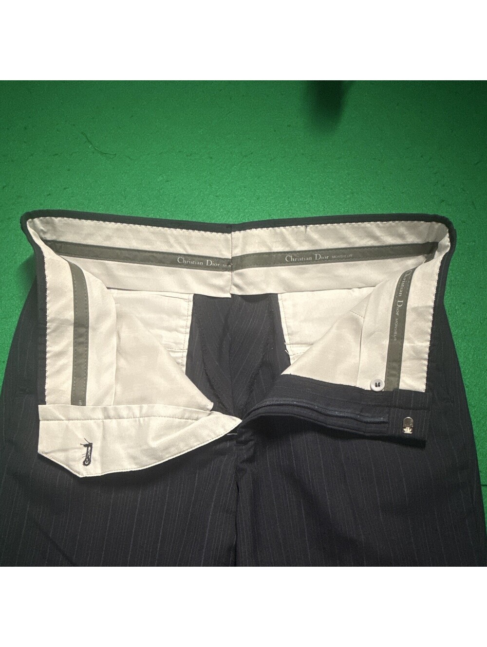 Vintage Christian Dior Monsieur Pinstripe Dress Pants Trousers 90s Made In USA